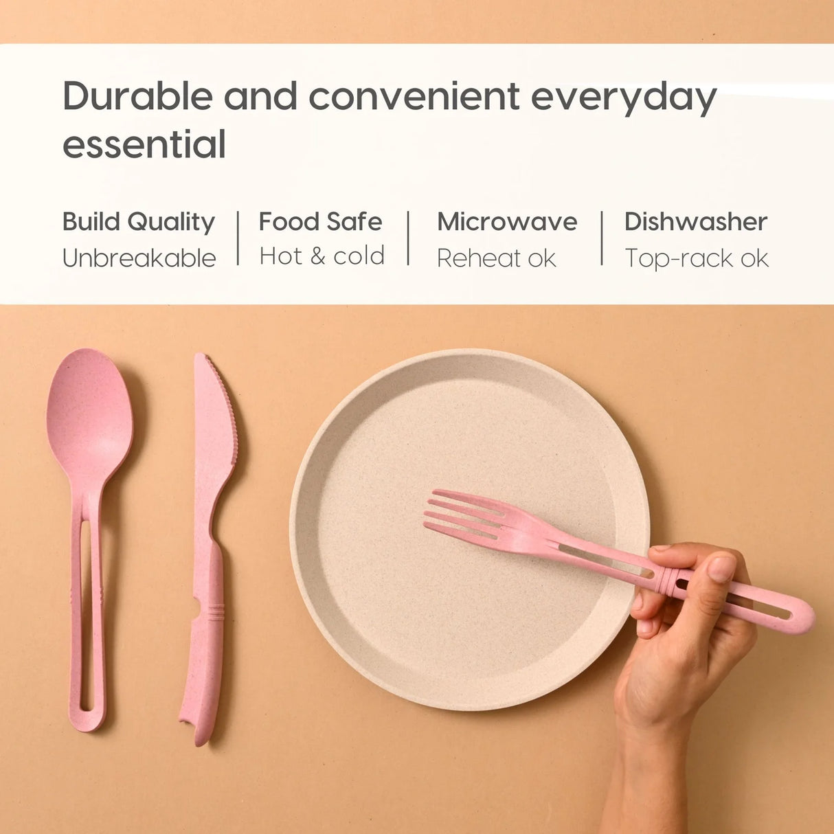 FRENVI Travel Cutlery (3-in-1) | Set of 4