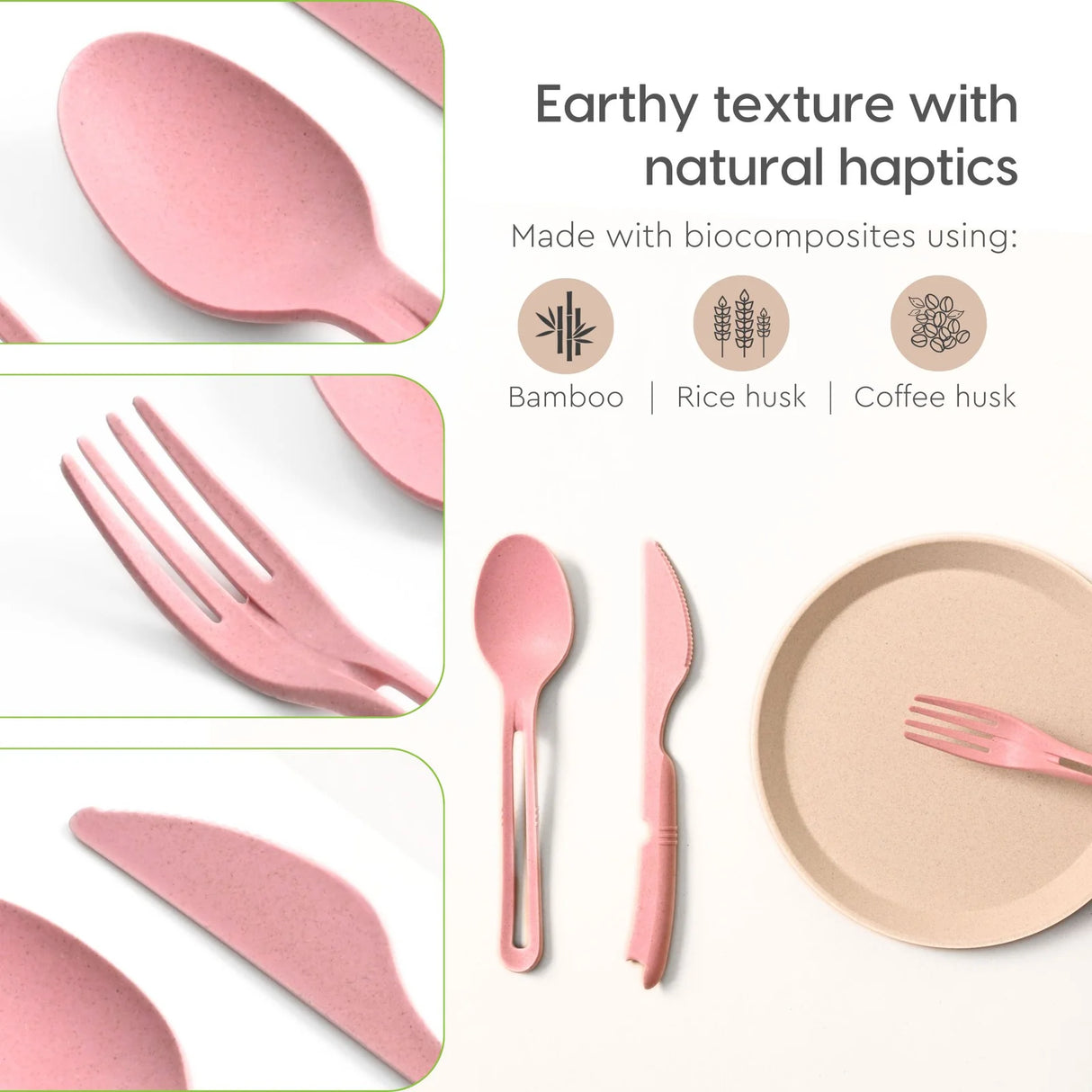 FRENVI Travel Cutlery (3-in-1) | Set of 4