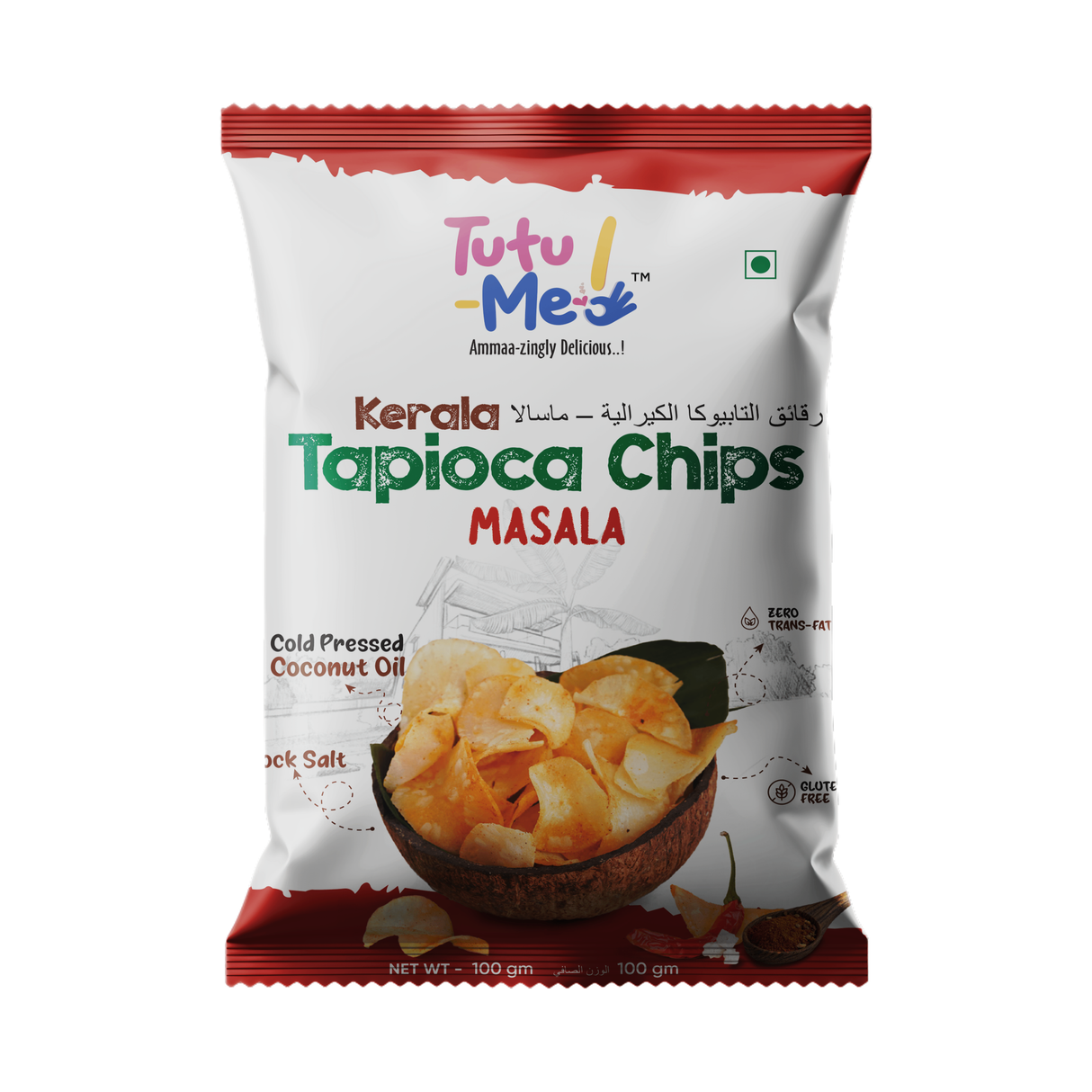 TUTU ME Tapioca Chips - Masala | 65g