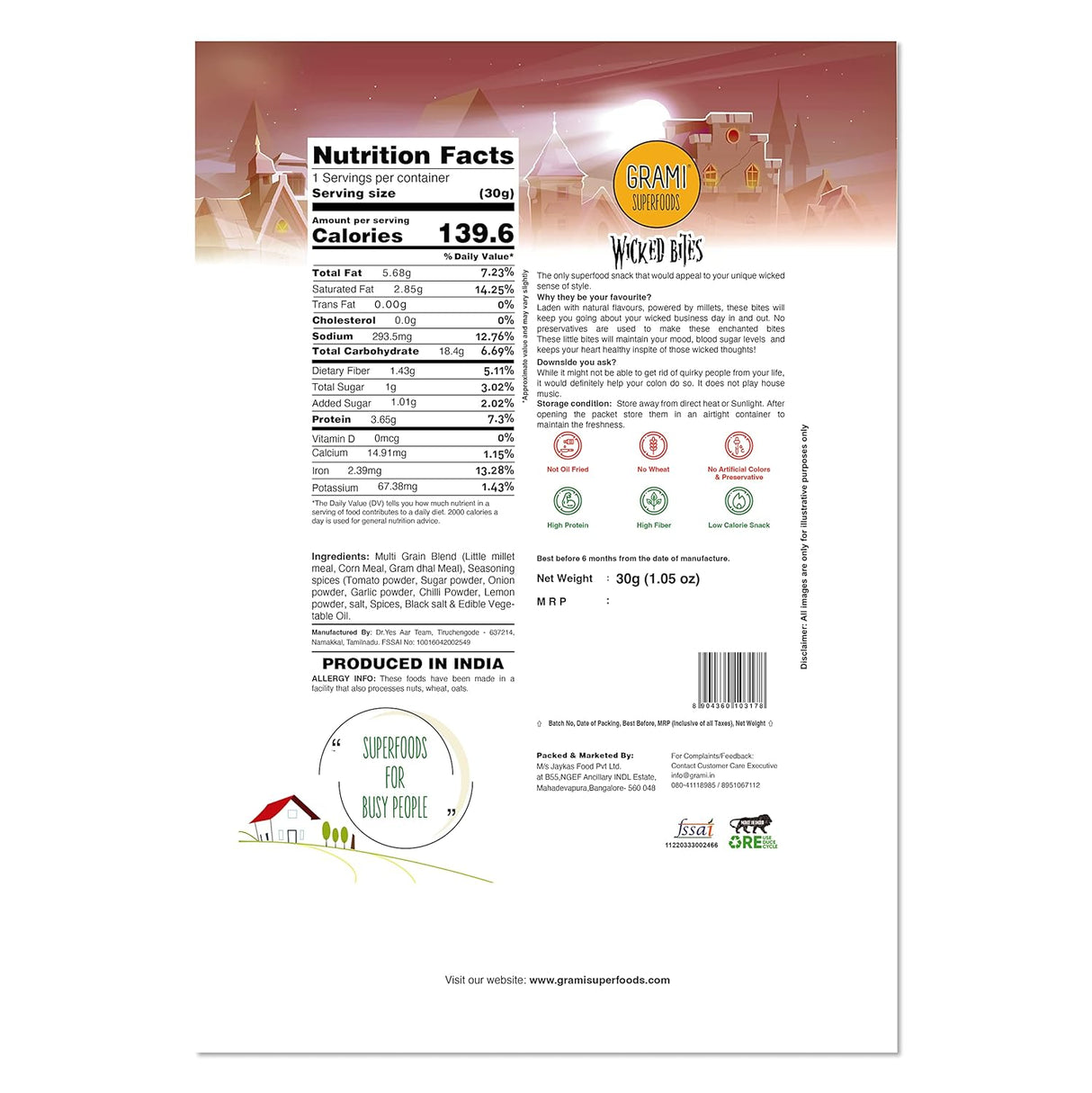 GRAMI Assorted Millet Wicked Bites - Pack of 4