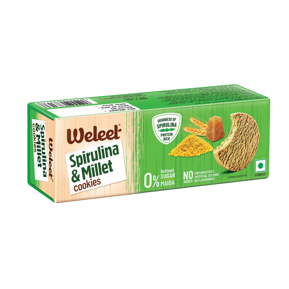 WELEET Millet Cookies - Spirulina