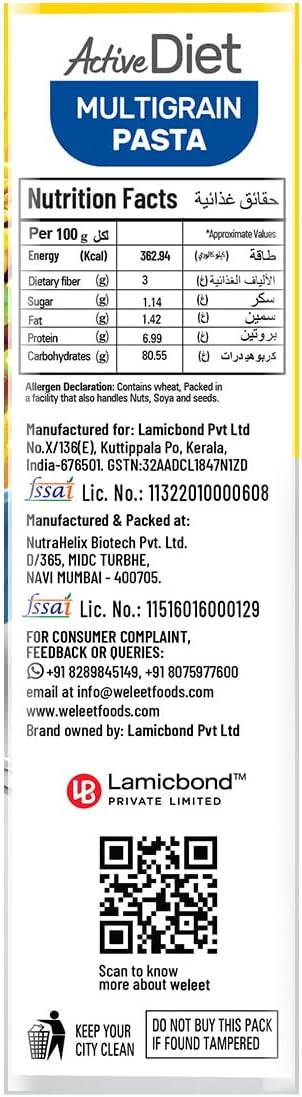 WELEET Pasta - Multigrain - Gluten Free