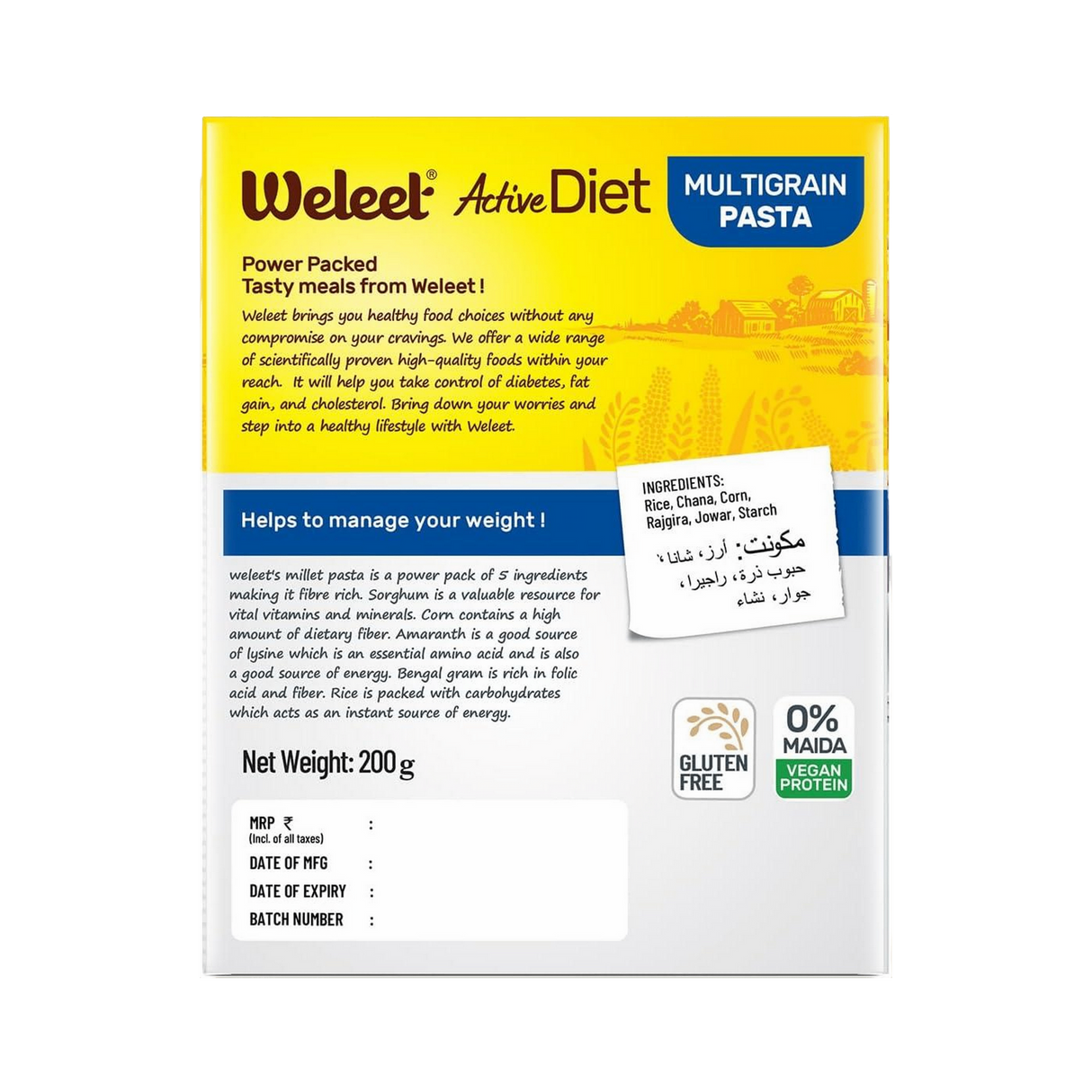 WELEET Pasta - Multigrain - Gluten Free