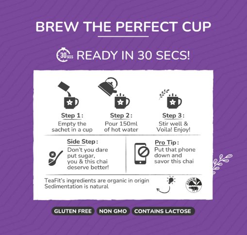 Instant Assorted (Ginger-Cardamom-Spiced) Tea Premix | 14g x 12 pcs - Nourify