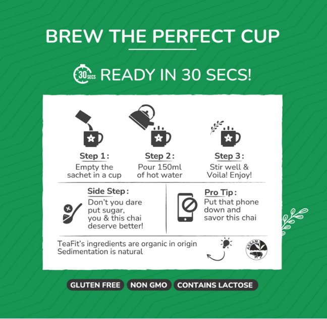 Instant Cardamom Tea Premix | 14g x 10 pcs - Nourify