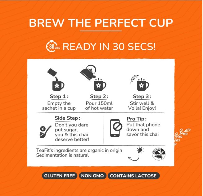 Instant Ginger Tea Premix | 14g x 10 pcs - Nourify