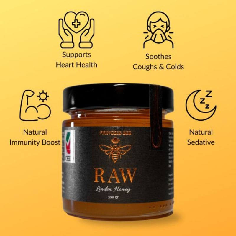 PRINCESS BEE Raw Linden Honey