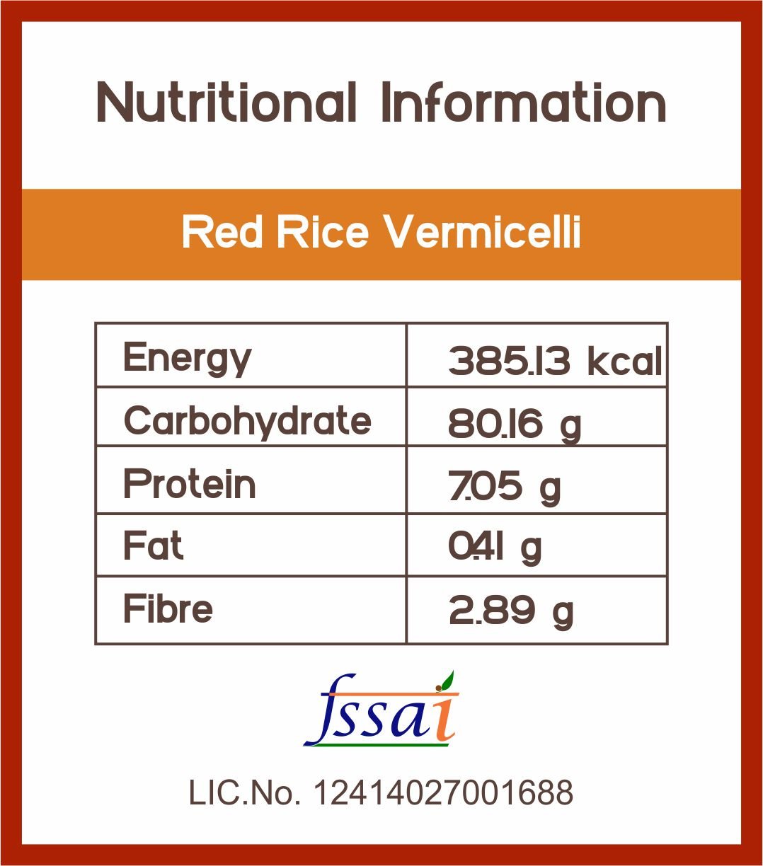 Vermicelli: Red Rice - Nourify