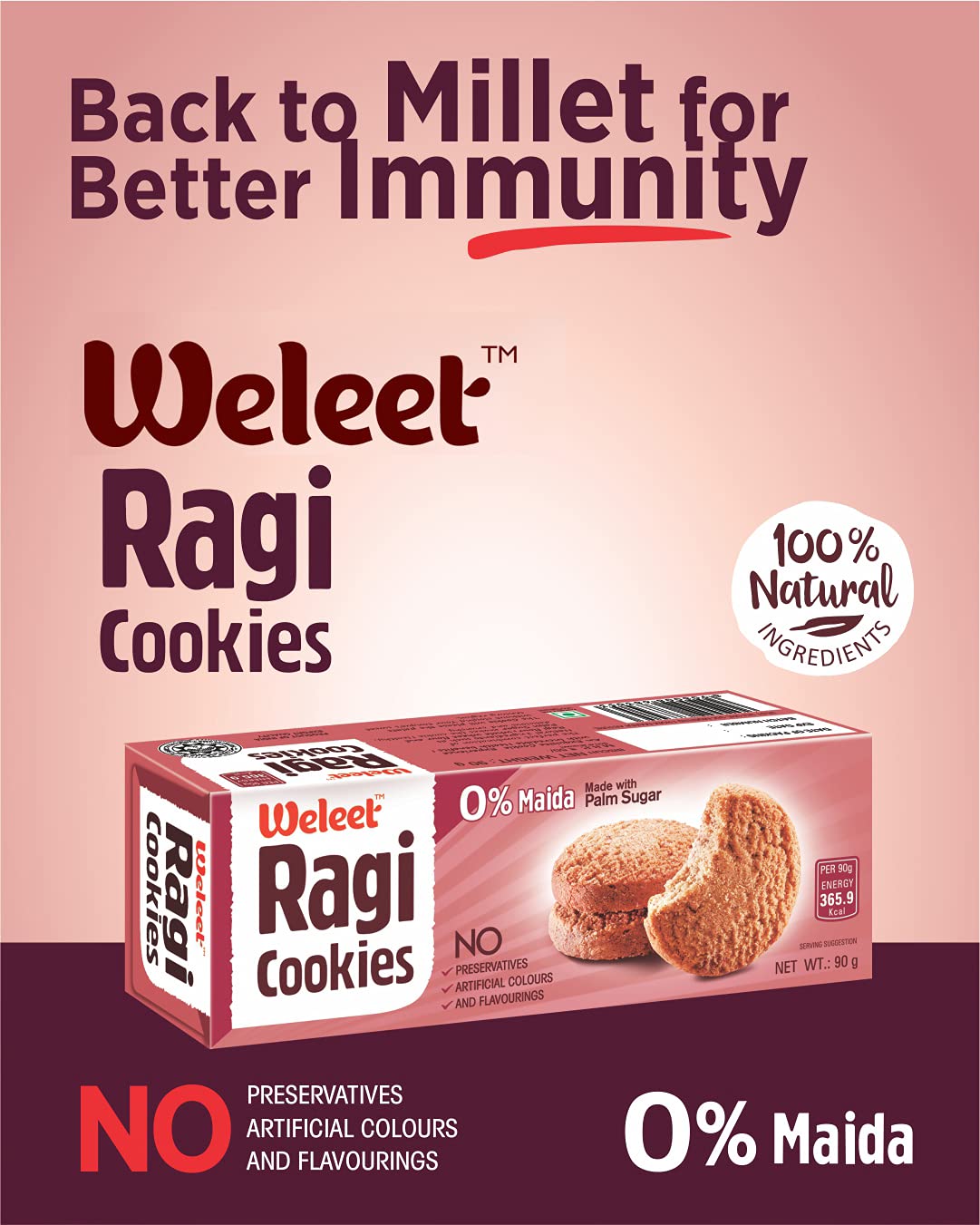 Assorted Pack of Sweet Potato Millet, Ragi & Banana Cookies