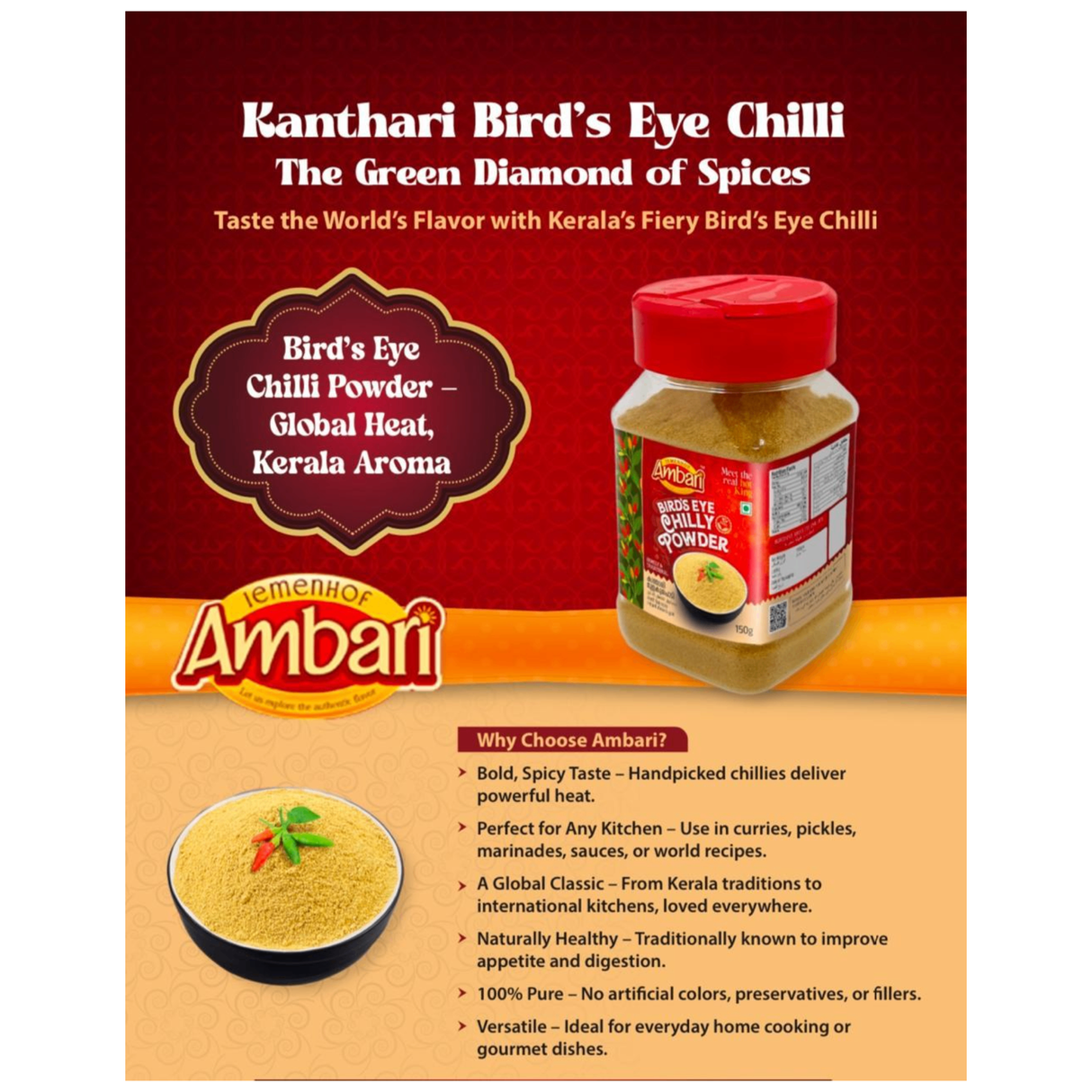 AMBARI Bird Eye Chilli Powder