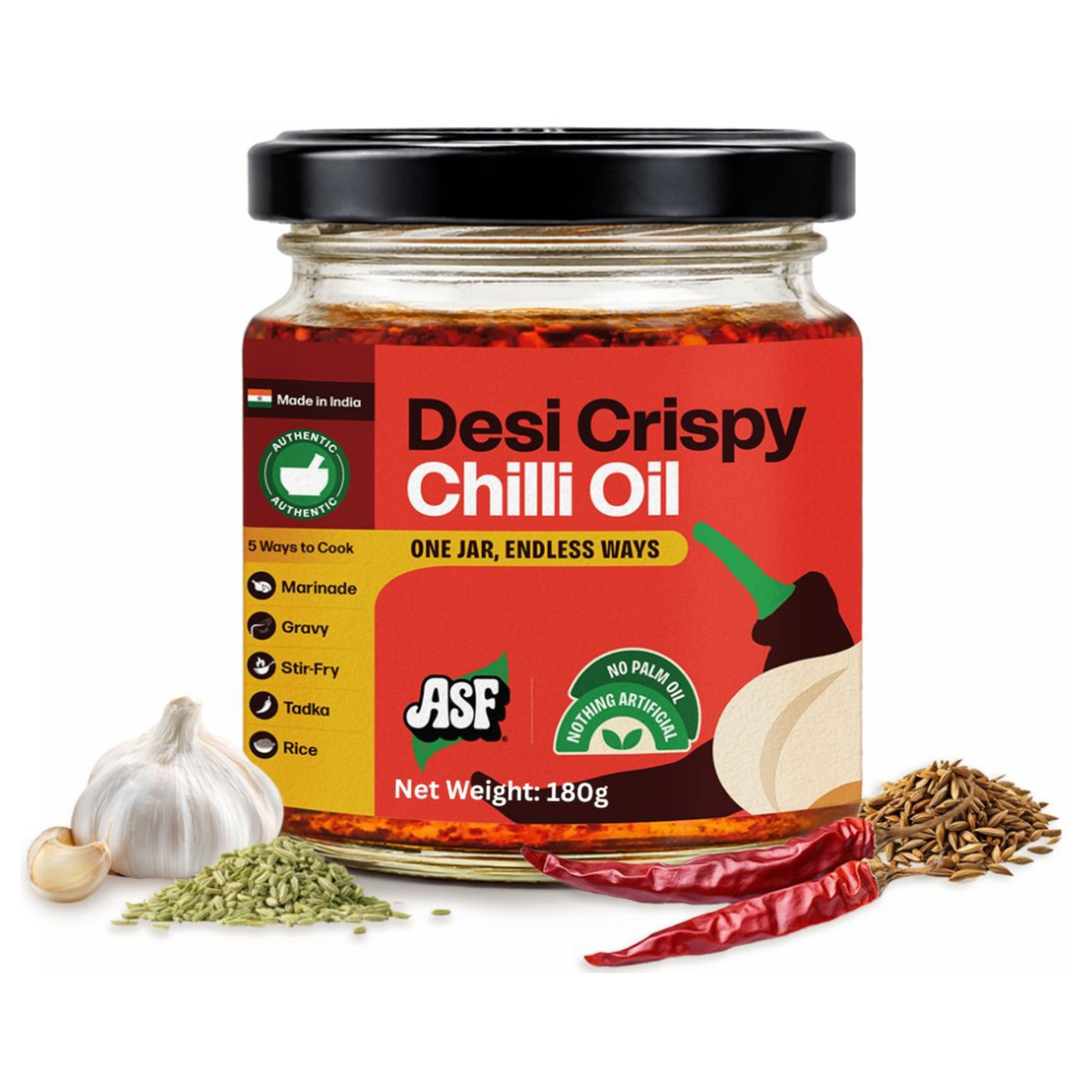 ASF Desi Crispy Chilli Oil | 180g