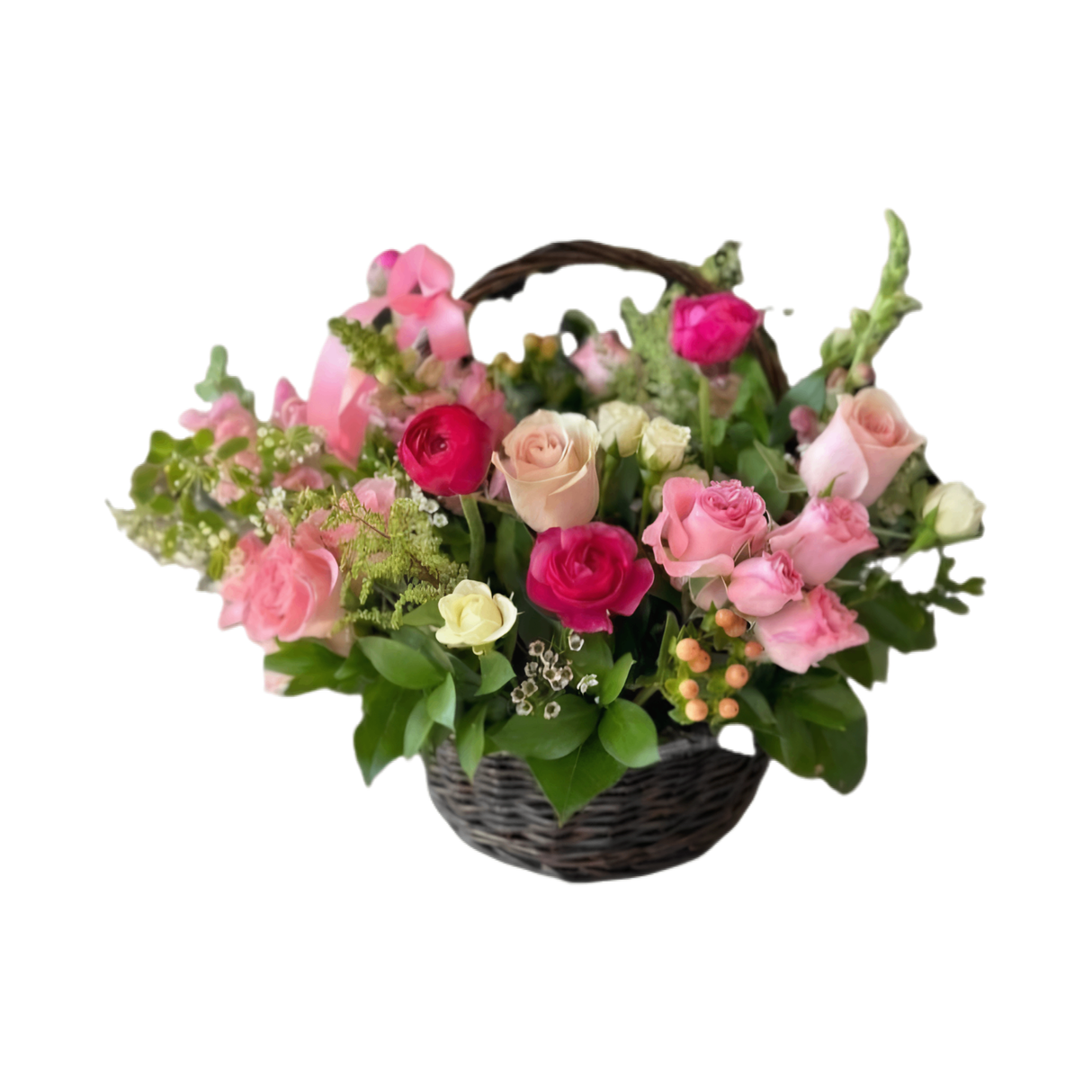 Blossom Bliss (15 Mixed Flowers in a Basket)