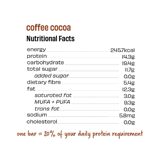 Coffee Cocoa Protein Bar