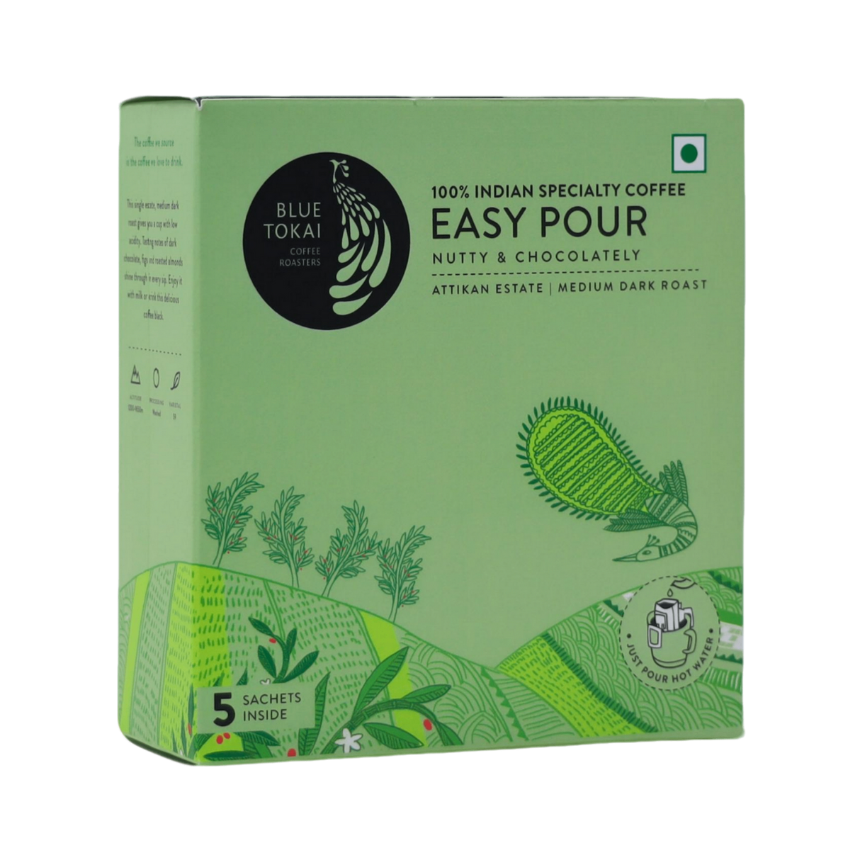 BLUE TOKAI Coffee - Easy Pour Brew Bags  - Attikan Estate - Medium Dark Roast