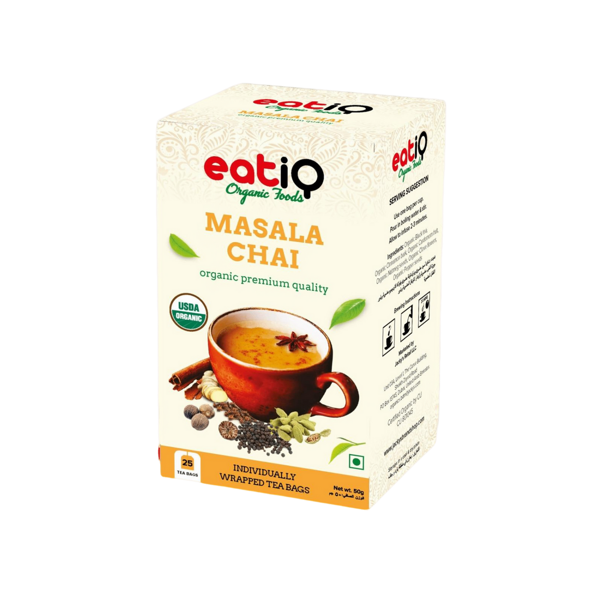 EATIQ Organic Masala Chai | 25 Pcs x 2 g