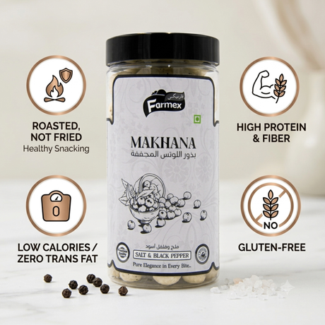 Farmex Roasted Makhana Black Pepper | 60g
