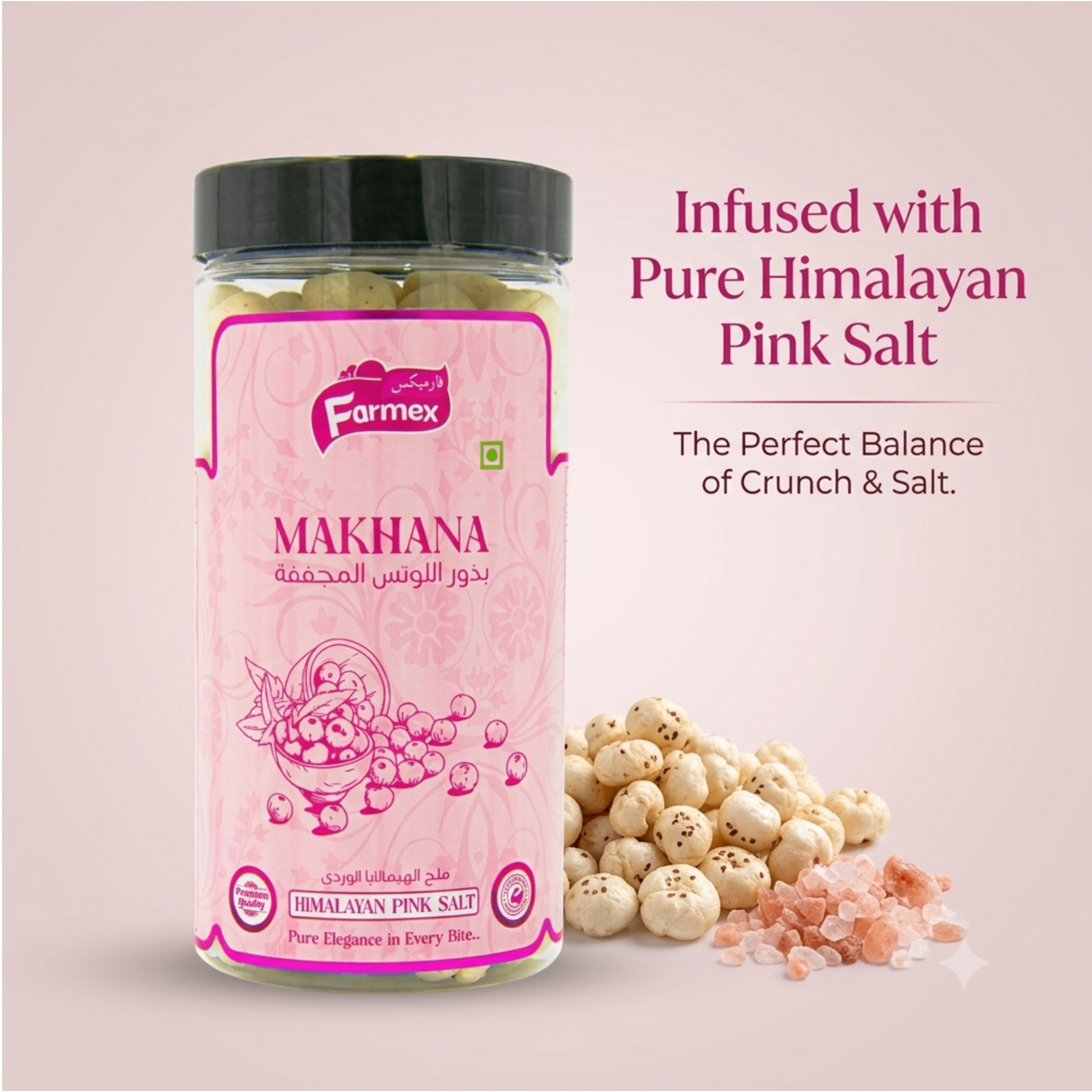 Farmex Roasted Makhana Pink Salt | 60g