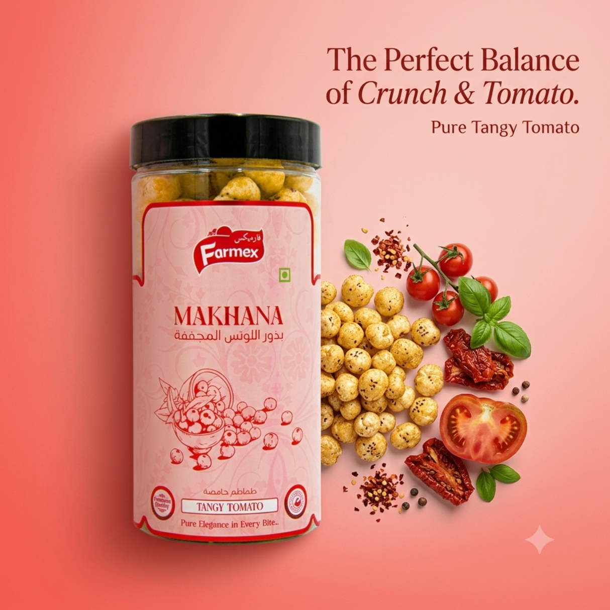 Farmex Roasted Makhana Tangy Tomato | 60g