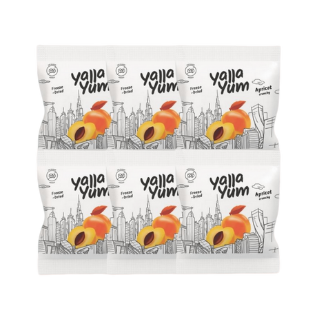 YALLA YUM Freeze Dried Apricot | 6 pcs x 15 g