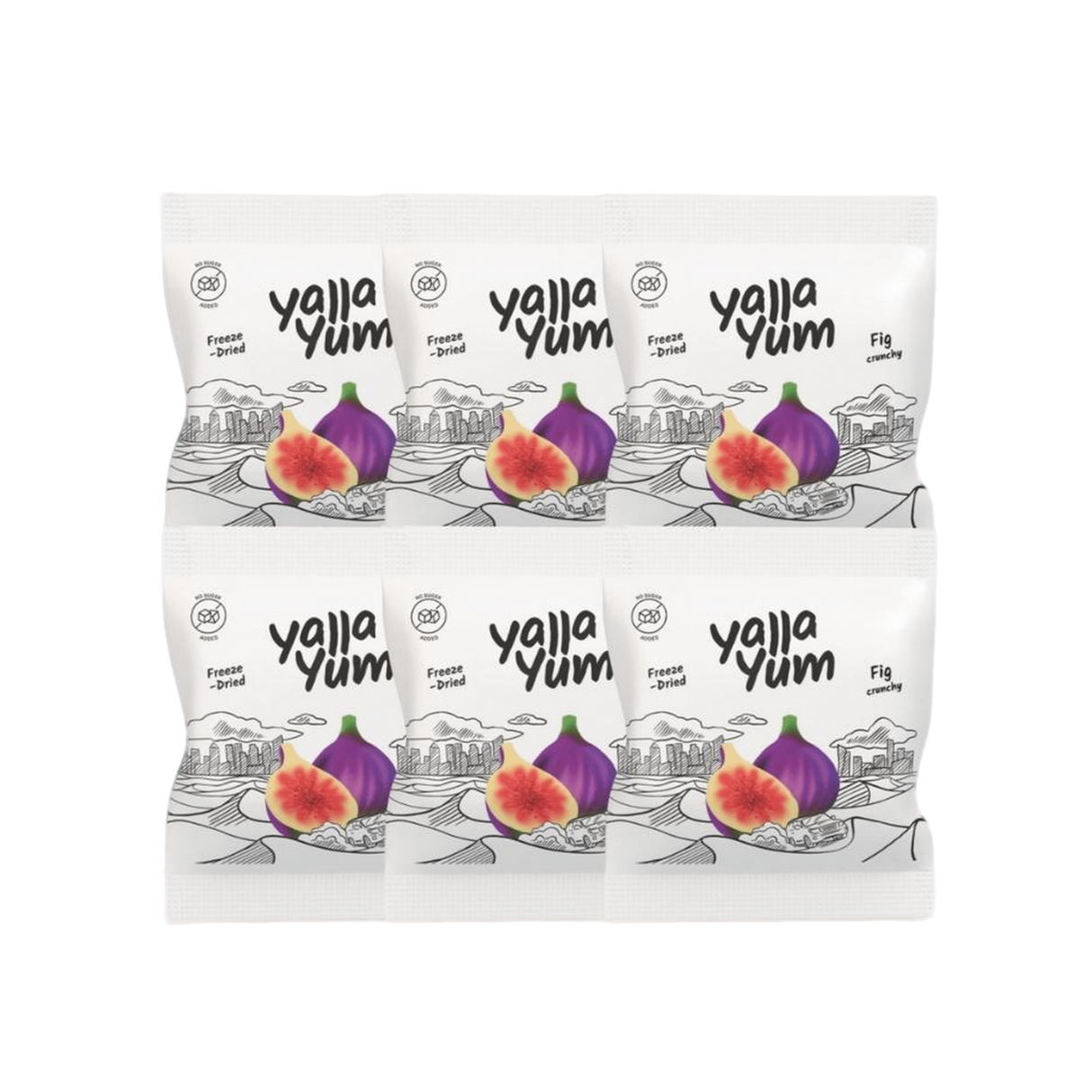 YALLA YUM Freeze Dried Fig | 6 x 15 g