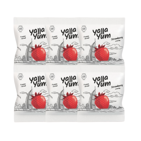 YALLA YUM Freeze Dried Strawberry | 6 pcs  x 8 g