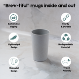 FRENVI Frosted Tumbler Cup 250 ml | 4 pcs