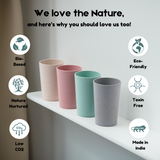 FRENVI Frosted Tumbler Cup 250 ml | 4 pcs