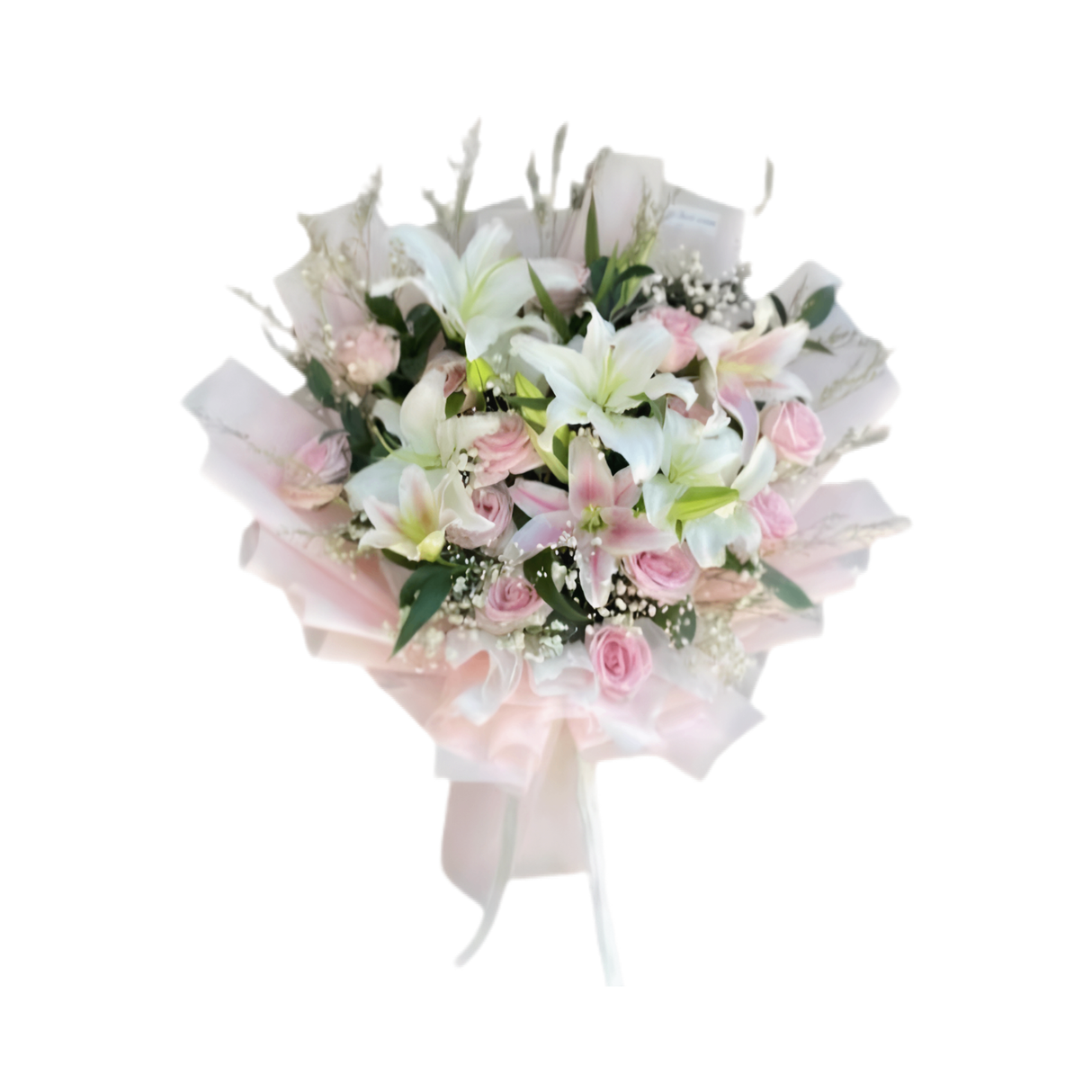 Lilies Special (5-6 Stems Lilies with 10 Roses)