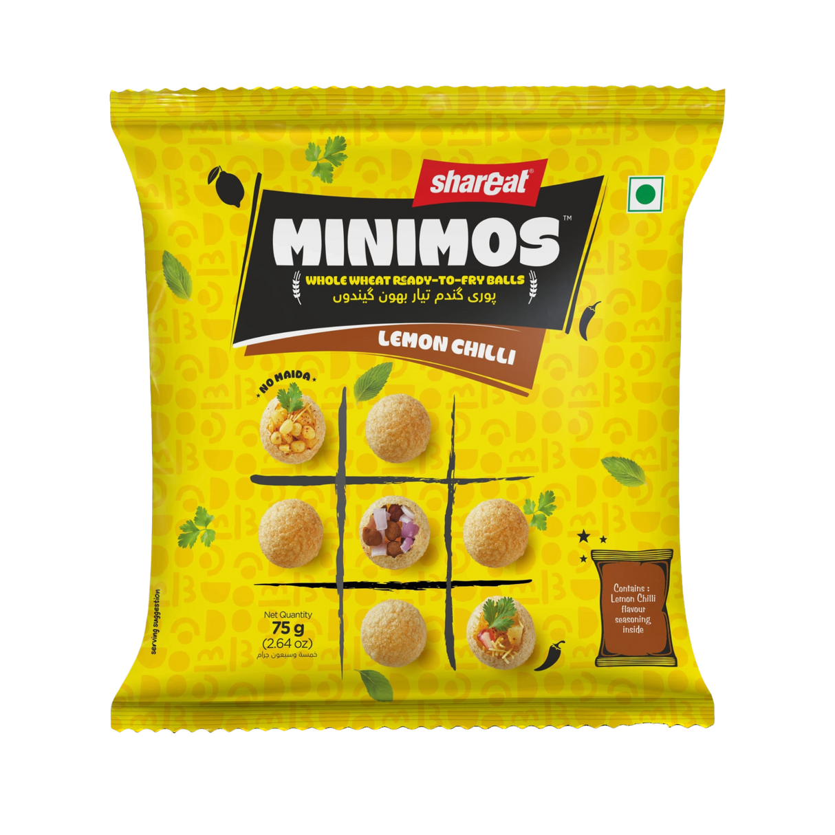 SHAREAT Minimos Whole Wheat Ready-to-Fry balls -  Lemon Chilli