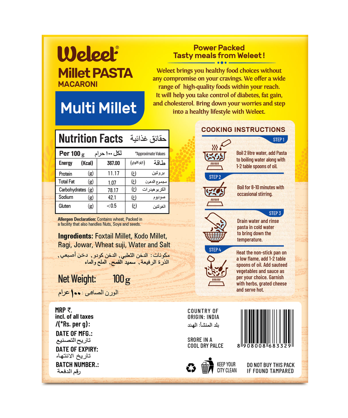 WELEET Pasta - Multigrain