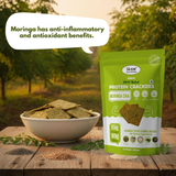 NIHKAN Baked Moringa Chia Protein Crackers | 100g