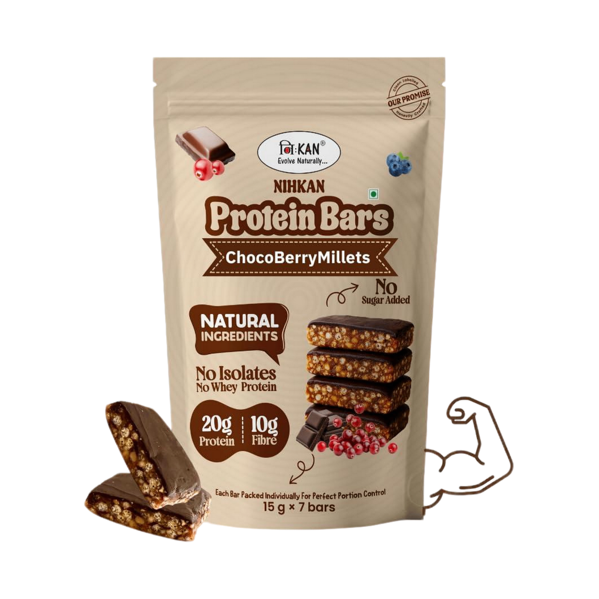Nihkan Choco & Berry Bars | 100g