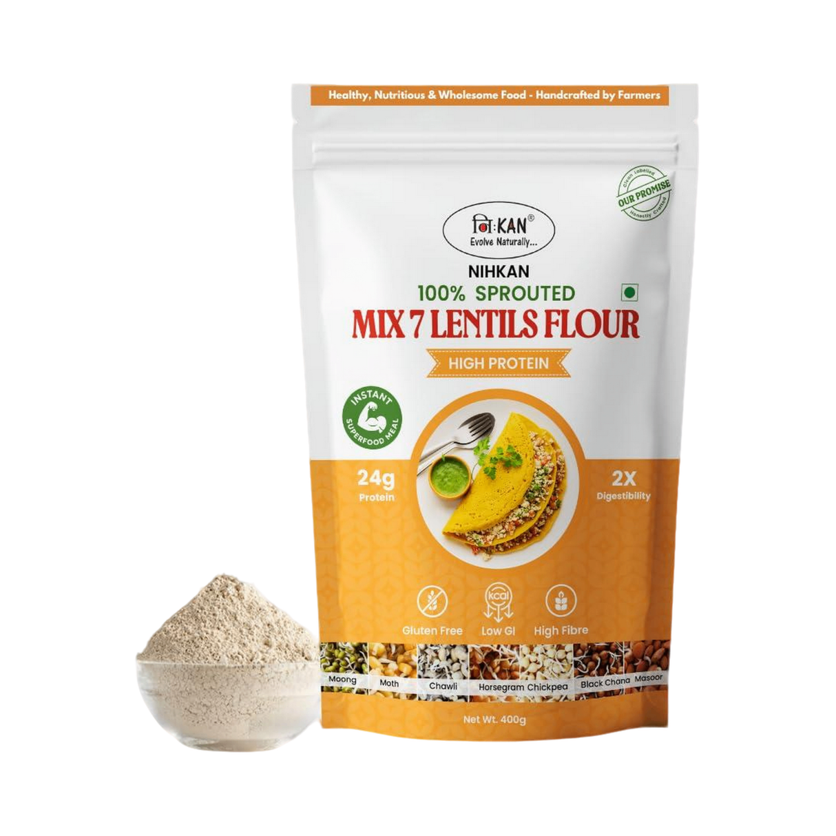 Nihkan Mix 7 Lentils Flour | 400g