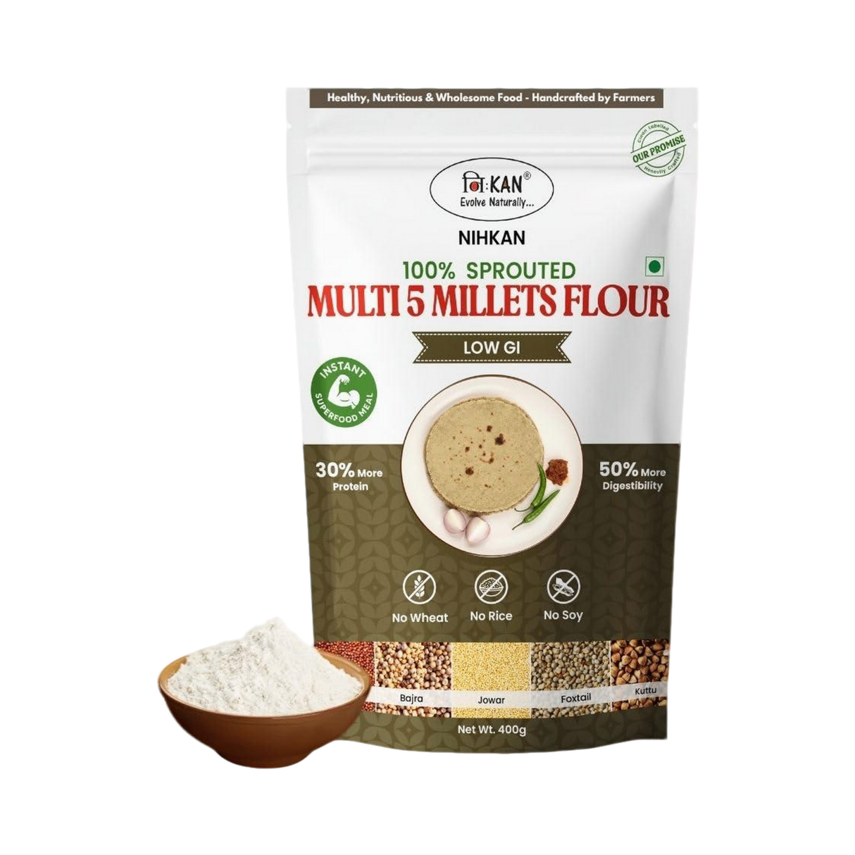 Nihkan Multi 5 Millets Flour | 400g