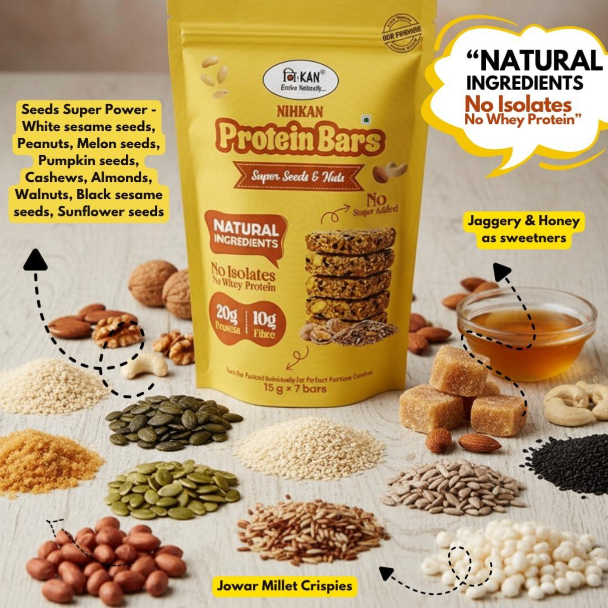 Nihkan Super Seeds & Nuts Bars | 100g