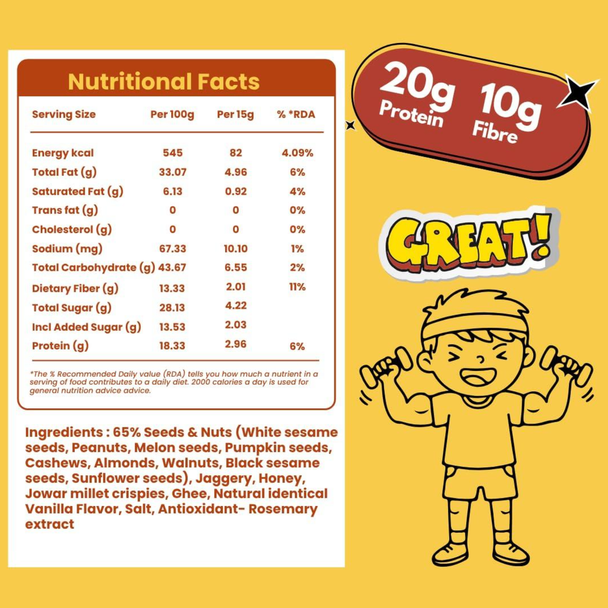 Nihkan Super Seeds & Nuts Bars | 100g