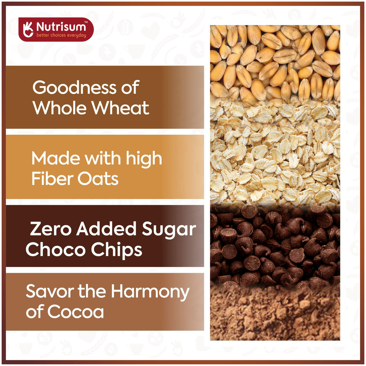Nutrisum Oats Cookies- Choco Chip | 70g