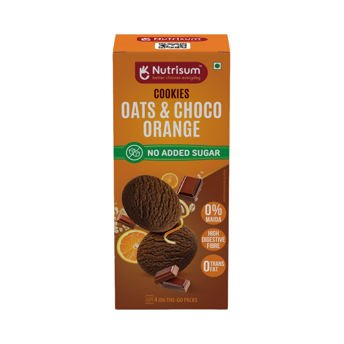 Nutrisum Oats Cookies - Chocolate Orange | 70g