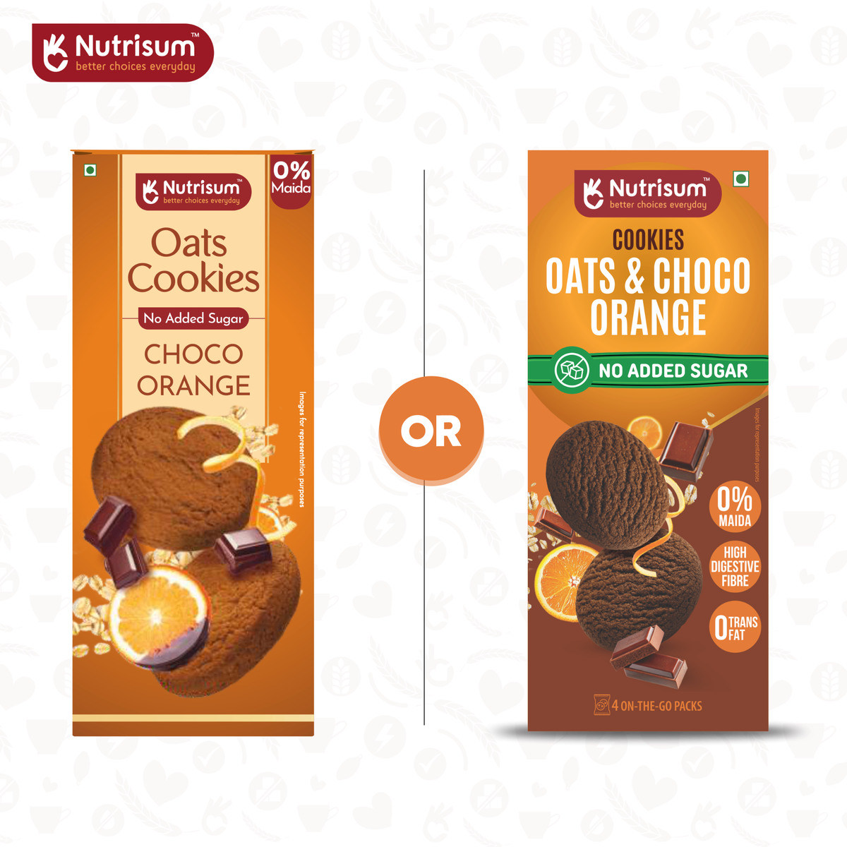 Nutrisum Oats Cookies - Chocolate Orange | 70g