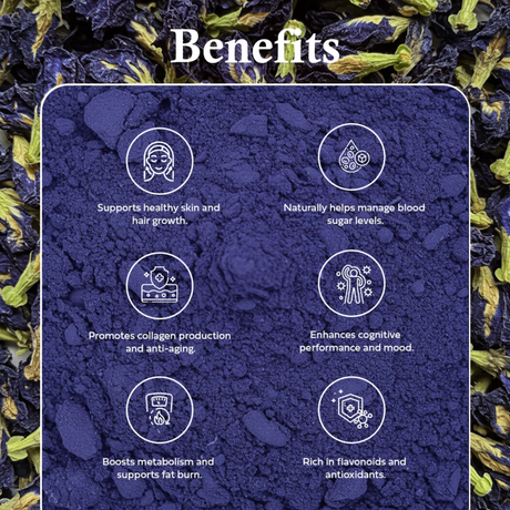 OLE Nutrients Butterfly Pea Flower Powder | 100g
