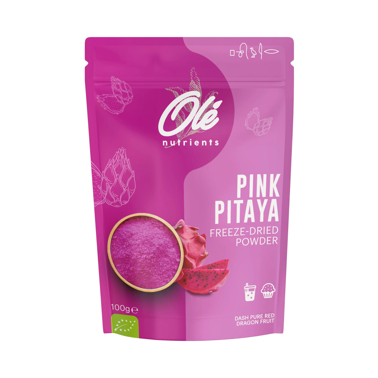 OLE Nutrients Freeze Dried Pink Pitaya (Dragon Fruit) Powder