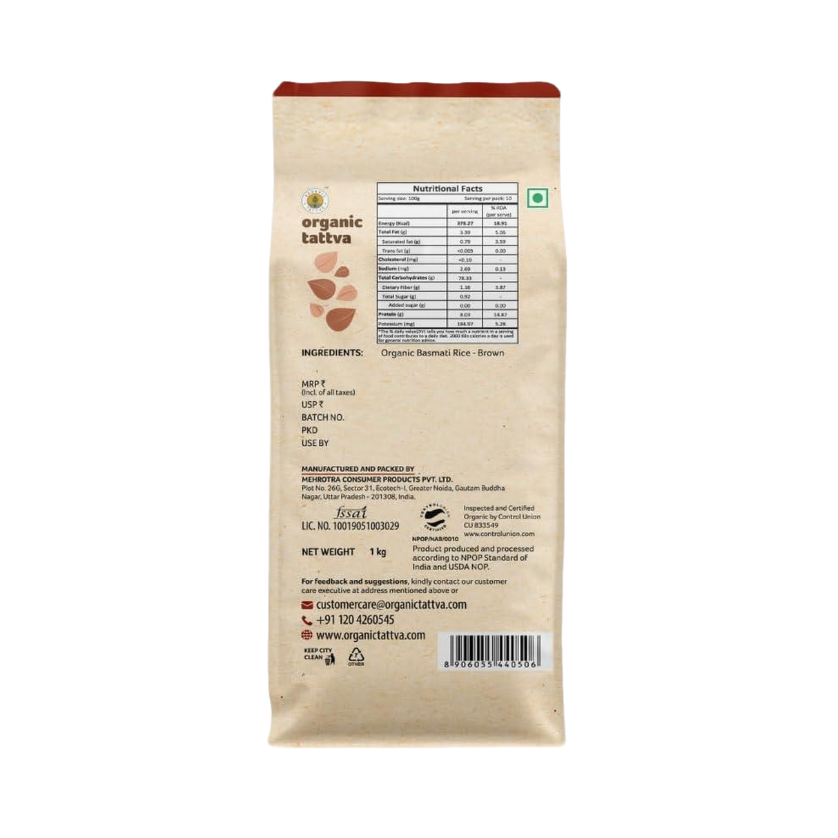 ORGANIC TATTVA  Brown Basmati Rice