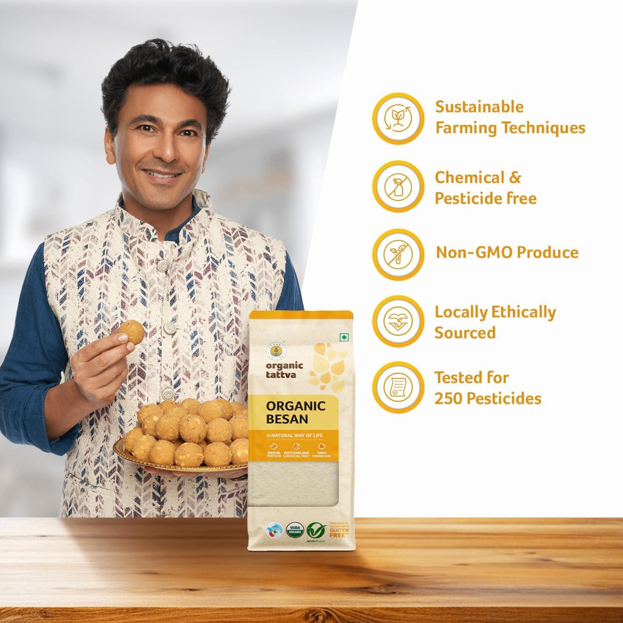ORGANIC TATTVA Chickpea Flour (Besan)