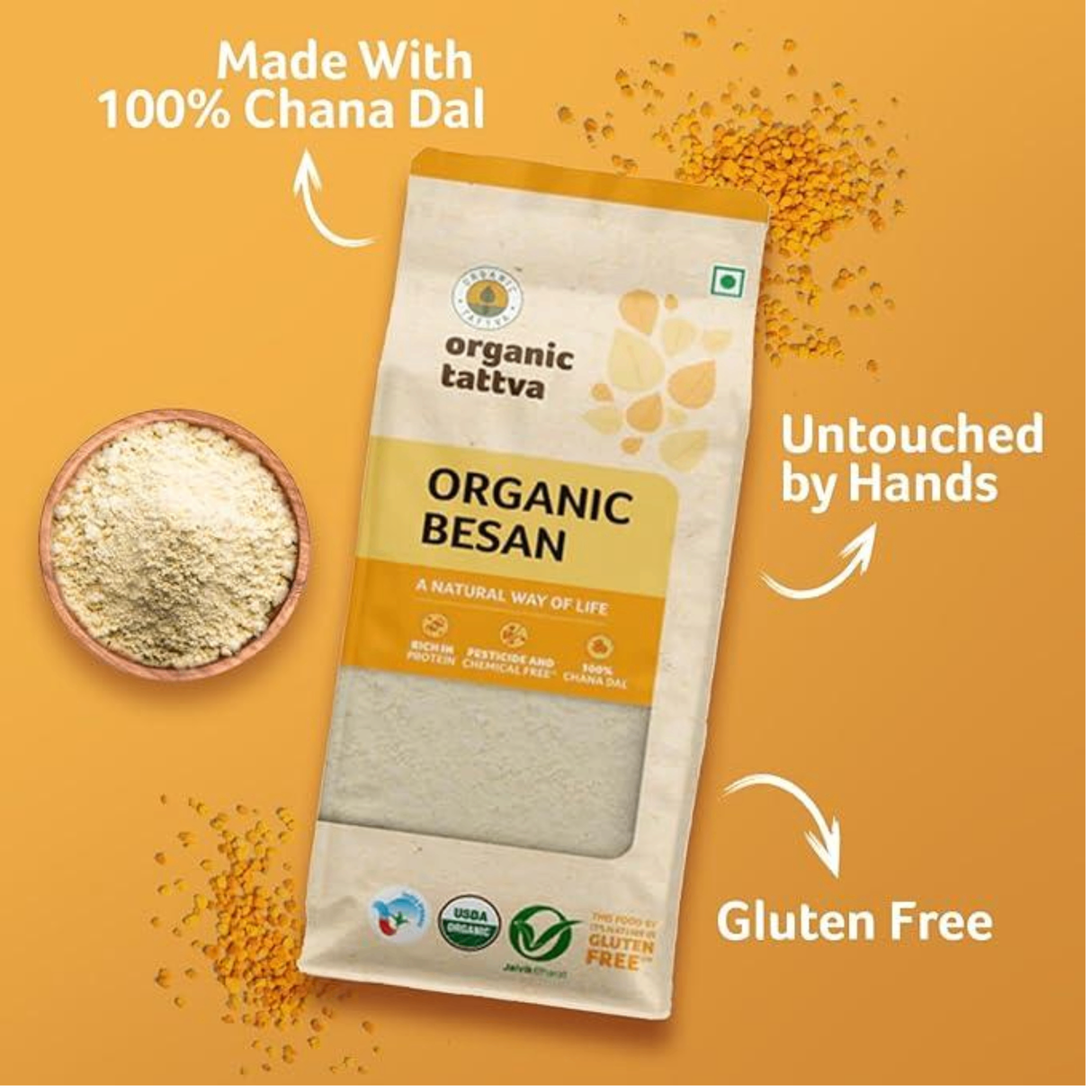 ORGANIC TATTVA Chickpea Flour (Besan)