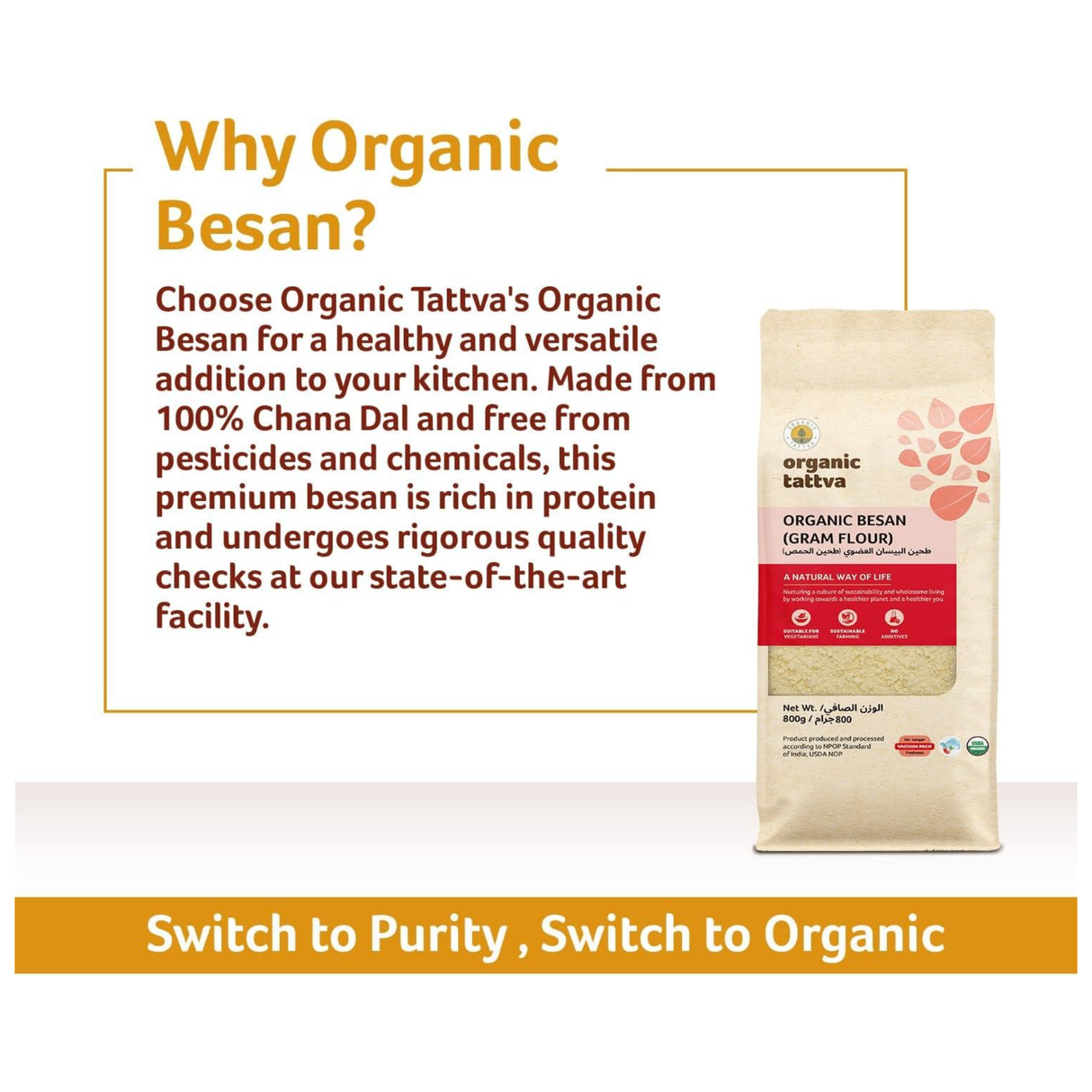 ORGANIC TATTVA  Besan Gram Flour
