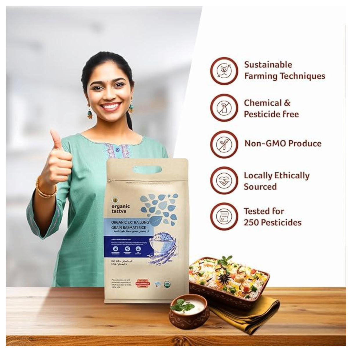 ORGANIC TATTVA  Extra Long Grain Basmati Rice