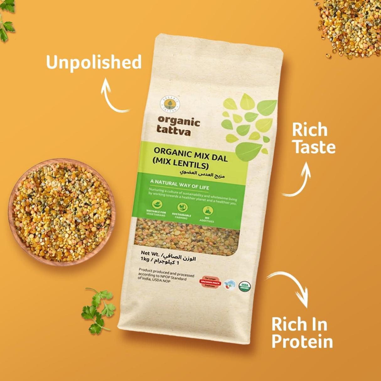 ORGANIC TATTVA Mix Lentils Dal