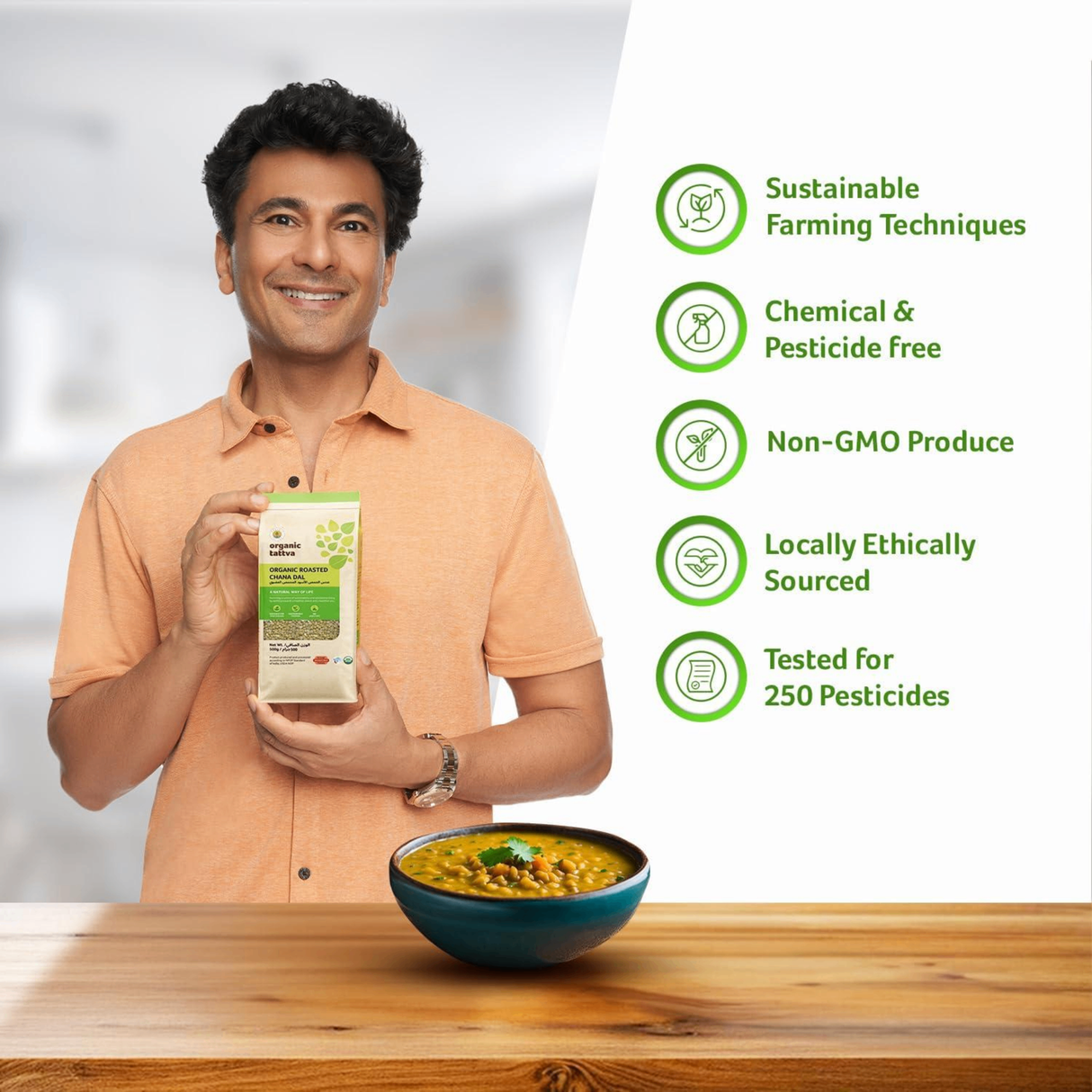 ORGANIC TATTVA Roasted Chana Dal