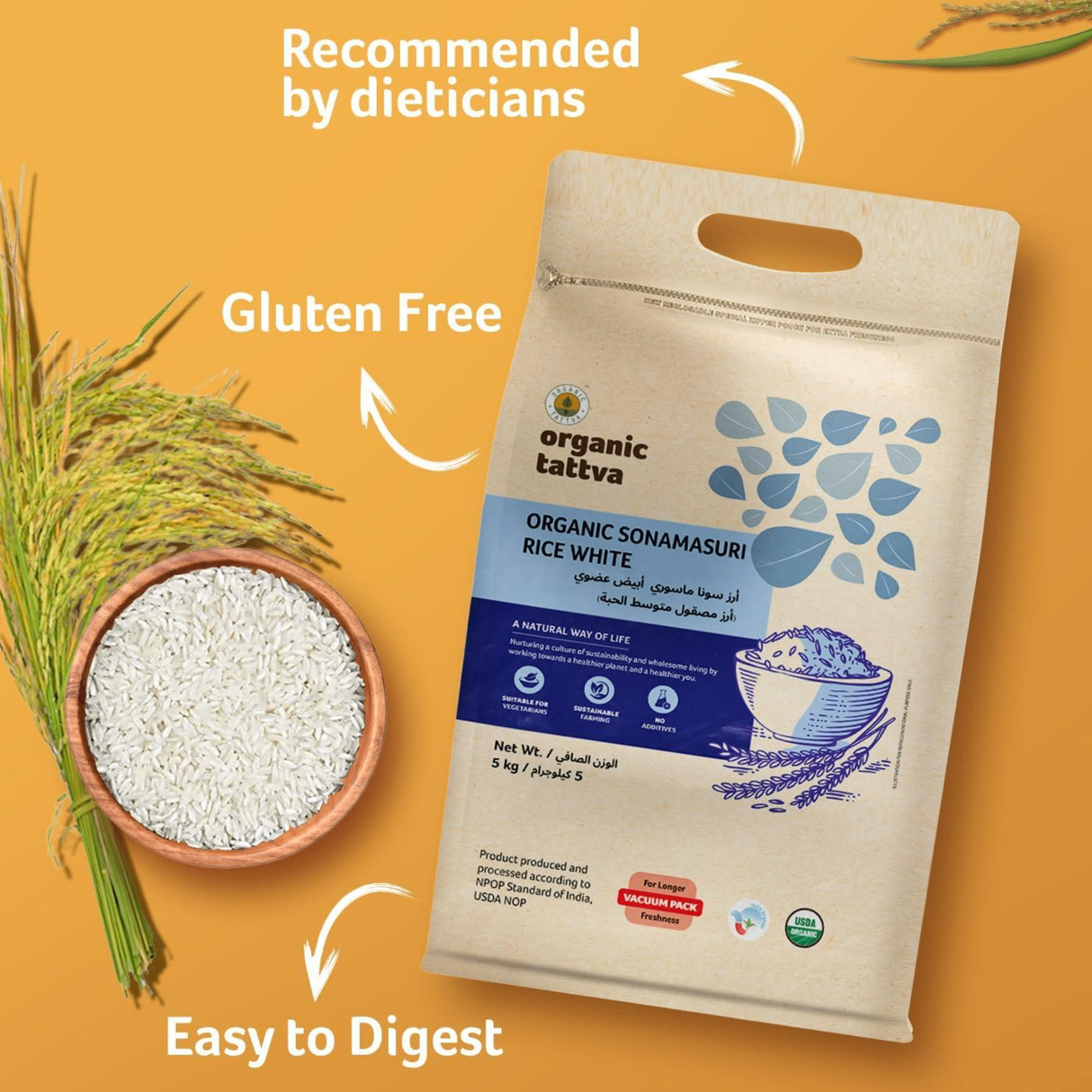 ORGANIC TATTVA  Sonamasuri White Rice