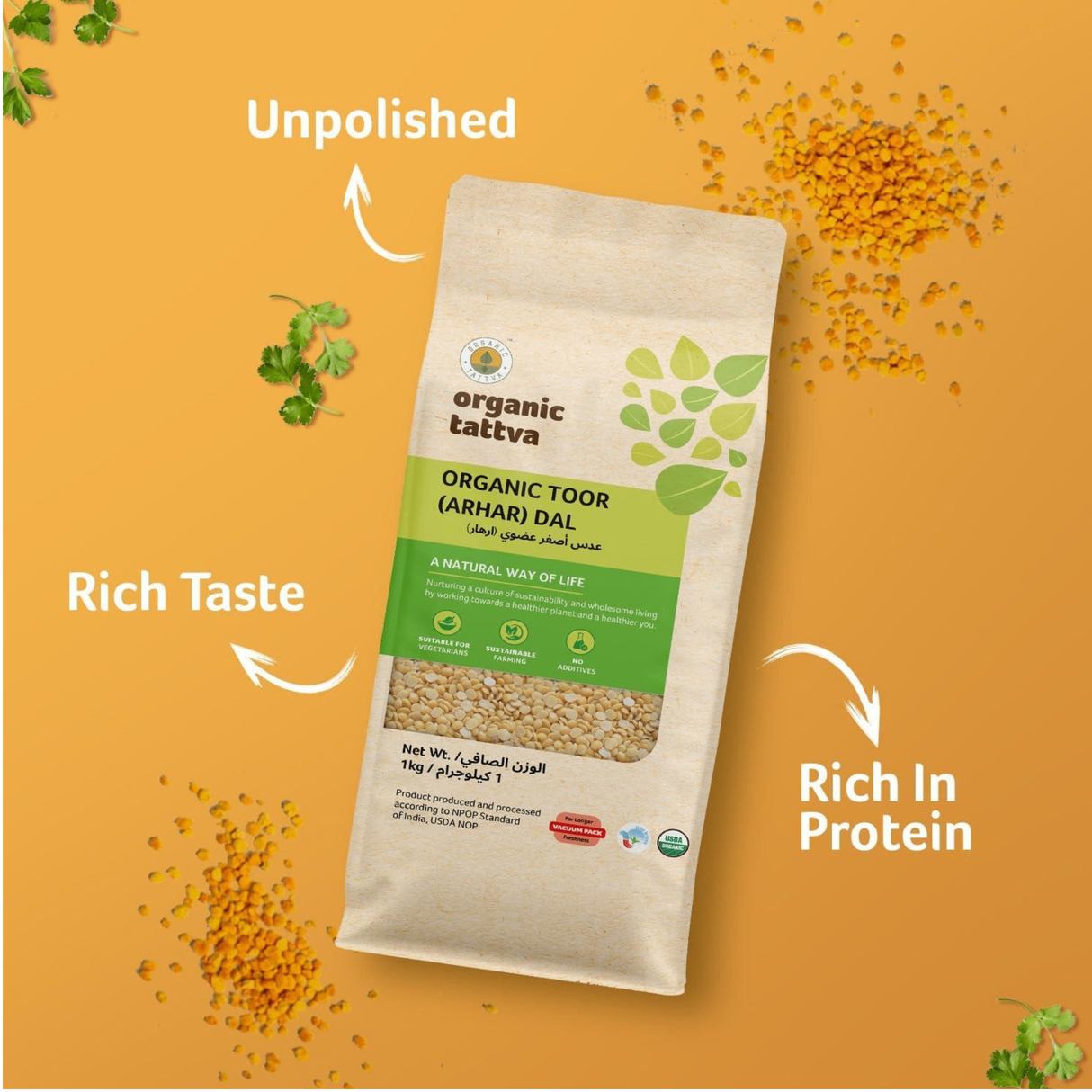 ORGANIC TATTVA  Toor Arhar Dal